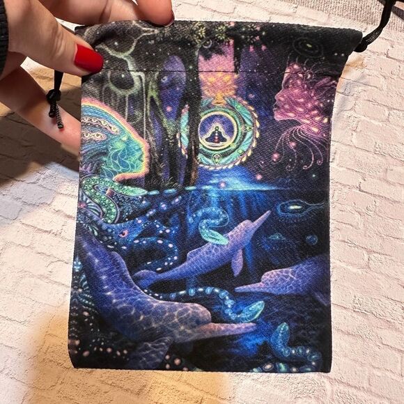 Mystical Sea Life Tarot And Oracle Graphic Drawstring Bag - Picture 2 of 4